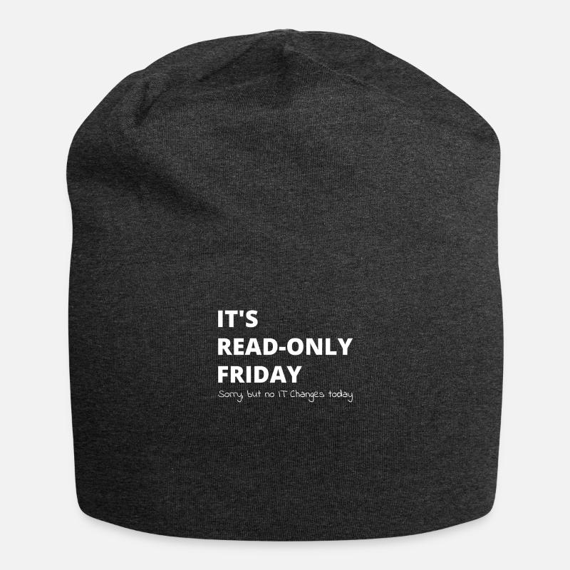 Read-Only Friday IT-Administrator Admin Geschenk - Jersey-Beanie - Anthrazit