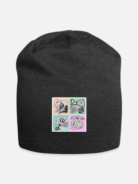Zentangle-Muster patterncontest - Jersey-Beanie - Anthrazit