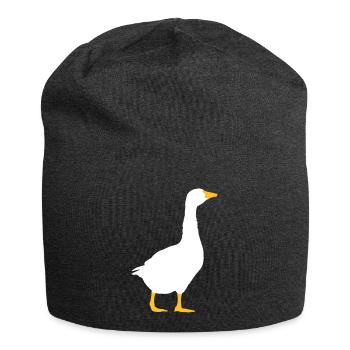 Design goose silhouette - Jersey Beanie - charcoal grey - Front
