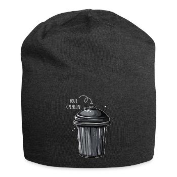 Your Opinion is Trash - Jersey Beanie - charcoal grey - Front