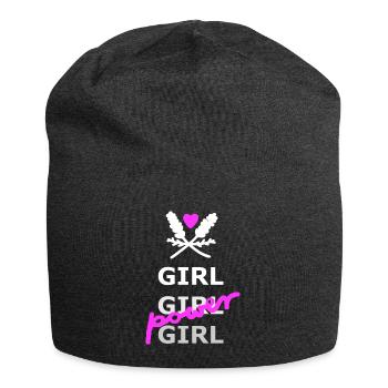 Girl Power - Jersey Beanie - charcoal grey - Front