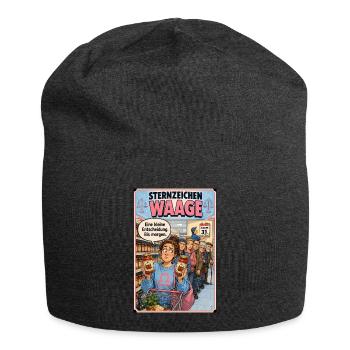 Sternzeichen Waage -  Humor für Unentschlossene - Jersey-Beanie - Anthrazit - Vorne