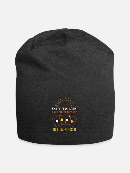 heute spiele ich Doppelkopf - Jersey-Beanie - Anthrazit