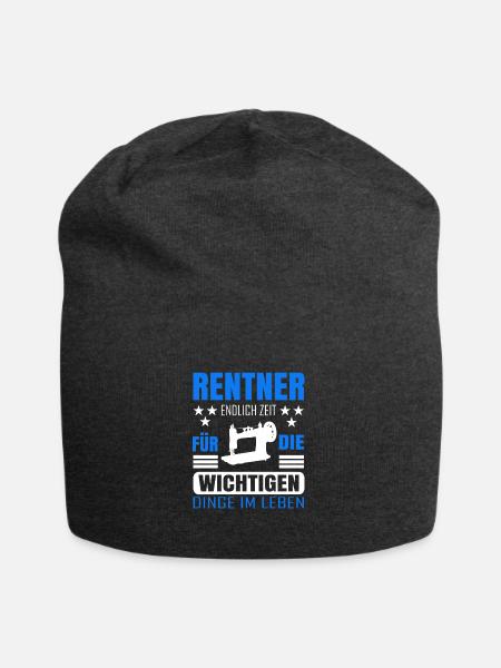 Rentner Rente Rentenbeginn Nähen Näher - Jersey-Beanie - Anthrazit
