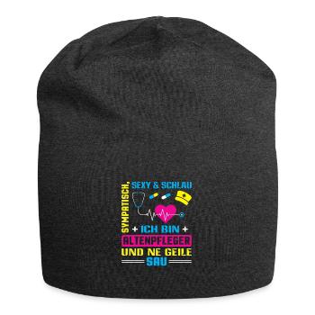 Altenpfleger Geschenk Altenpflege Pflegefachkraft - Jersey-Beanie - Anthrazit - Vorne