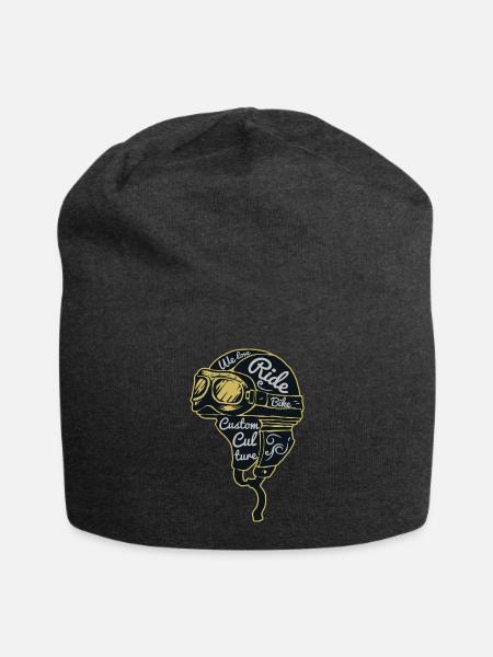 Biker Race Helmet - Jersey-Beanie - Anthrazit
