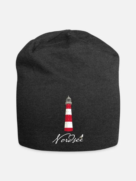 Nordsee Leuchtturm Möwe Föhr Amrum Sylt - Jersey-Beanie - Anthrazit
