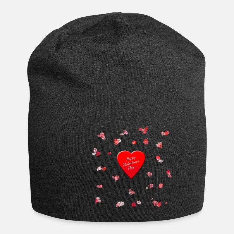 Joyeuse Saint Valentin Saint Valentin - Bonnet en jersey - charbon