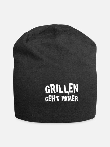 ich könnte immer grillen - Jersey-Beanie - Anthrazit