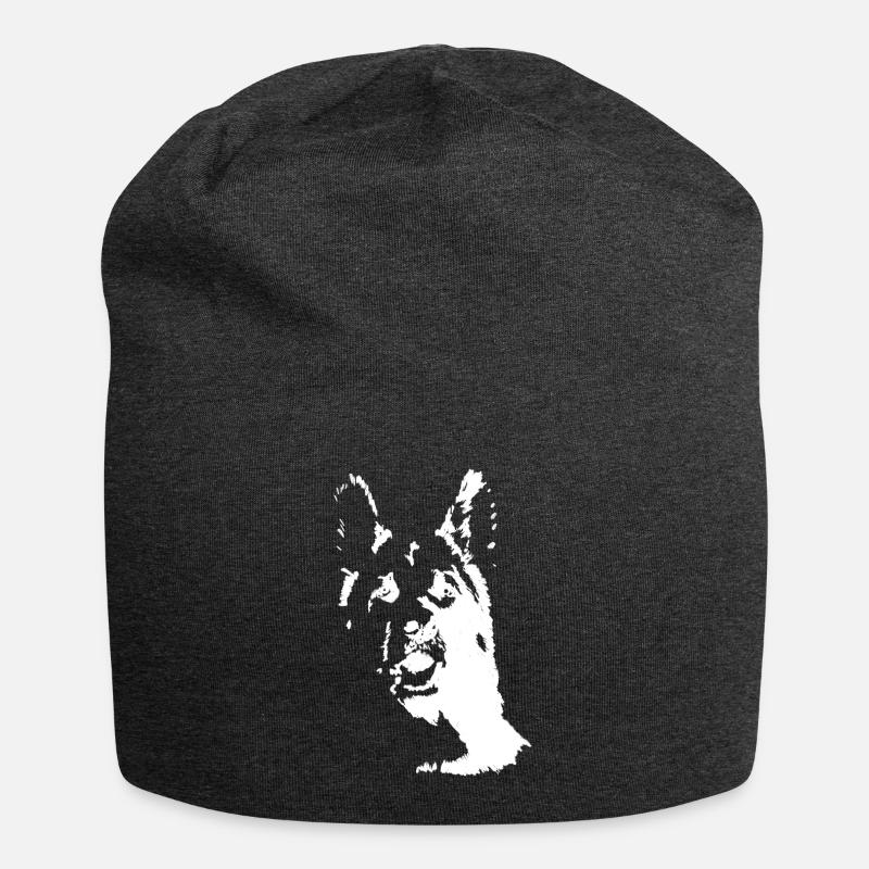 Deutscher Schäferhund Frontalansicht - Jersey-Beanie - Anthrazit
