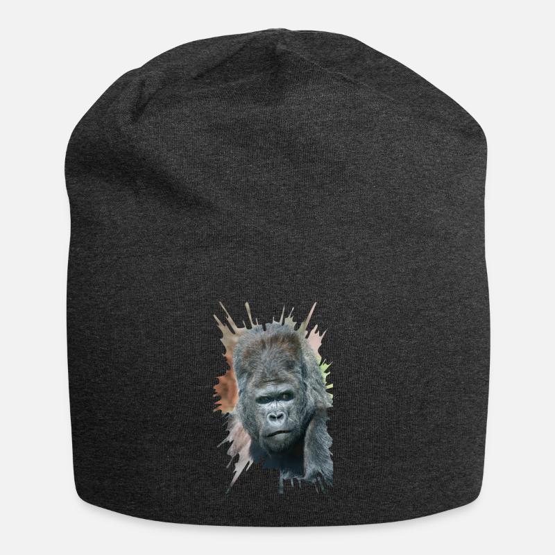 Auffällige Pose von Silverback Gorilla Dishi - Jersey-Beanie - Anthrazit