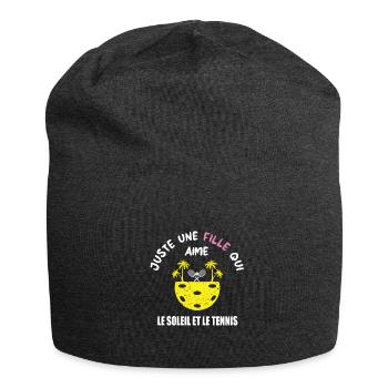 Juste une fille qui aime le soleil et le tennis - Bonnet en jersey - charbon - Devant