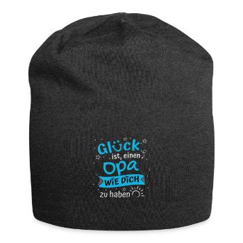 Glück Ist Einen Opa Wie Dich Zu Haben Geschenk Opa - Jersey-Beanie - Anthrazit - Vorne