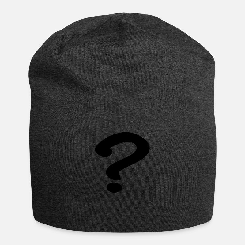 Fragezeichen - Jersey-Beanie - Anthrazit