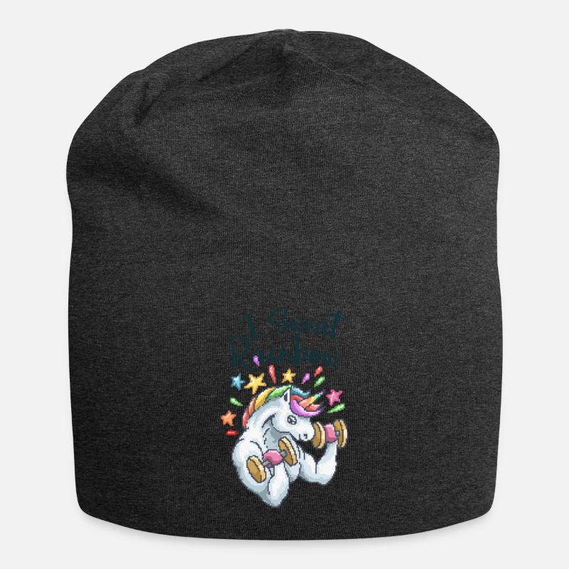 Je transpire arc-en-ciel - Bonnet en jersey - charbon
