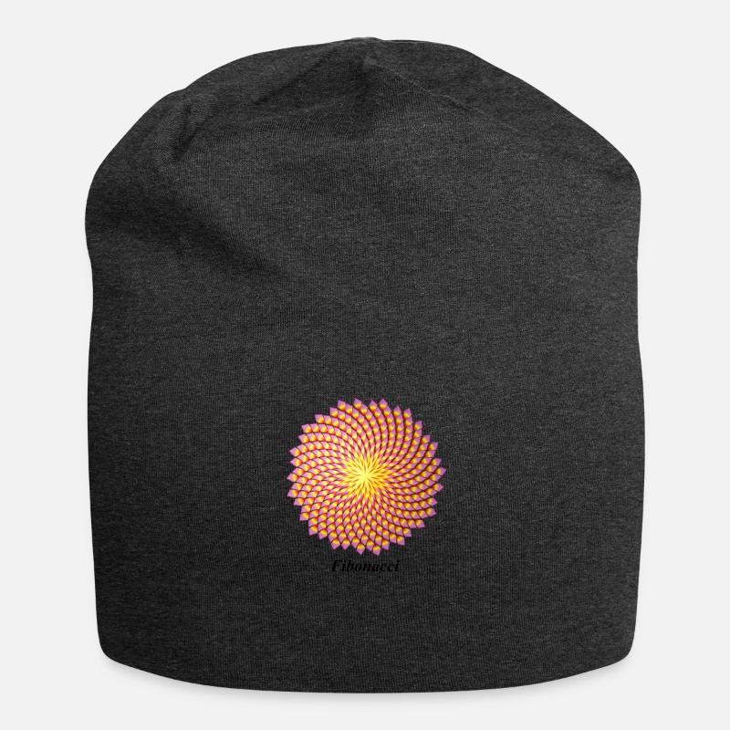 Fibonacci-Blume - Jersey-Beanie - Anthrazit