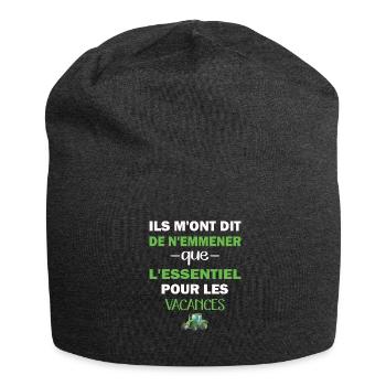 Ils m'ont dit d'emmener l'essentiel agriculteur - Bonnet en jersey - charbon - Devant