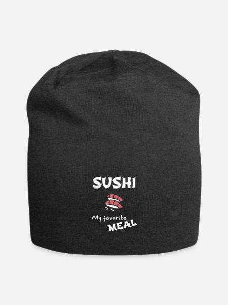 Sushi Lieblingsessen Shop Sushi - Jersey-Beanie - Anthrazit