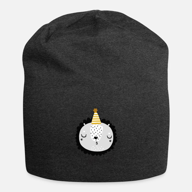 Endlich eins - Löwe mit Partyhut - Jersey-Beanie - Anthrazit