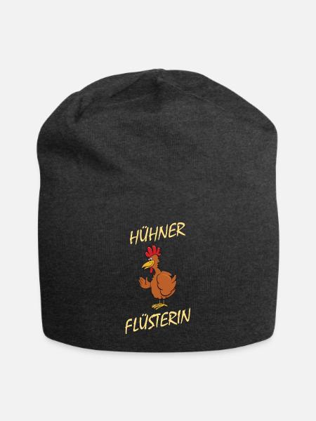 Hühner Flüsterin - lustiges Huhn Hahn Hühnerstall - Jersey-Beanie - Anthrazit