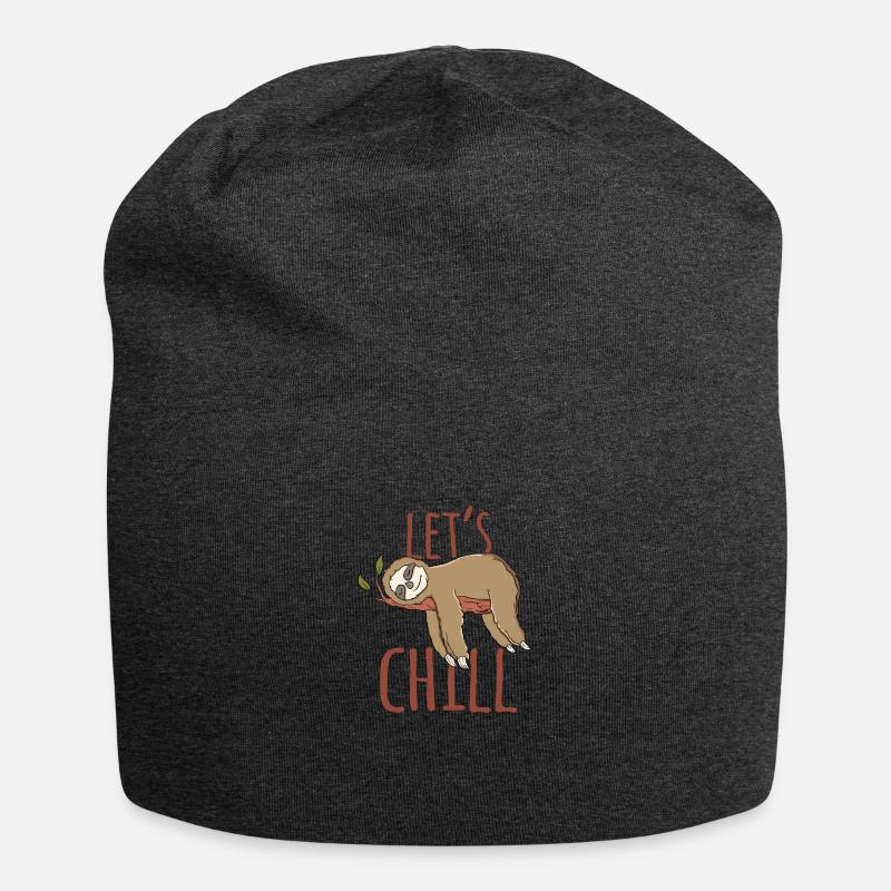 Faultier let´s Chill - Jersey-Beanie - Anthrazit