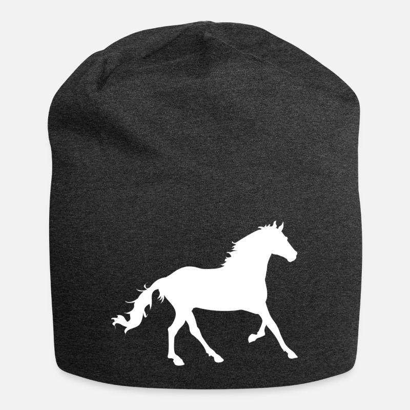 Pferd - Jersey-Beanie - Anthrazit