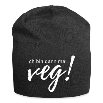 Vegane Veganerin Veganismus Vegetarier Spruch - Jersey-Beanie - Anthrazit - Vorne