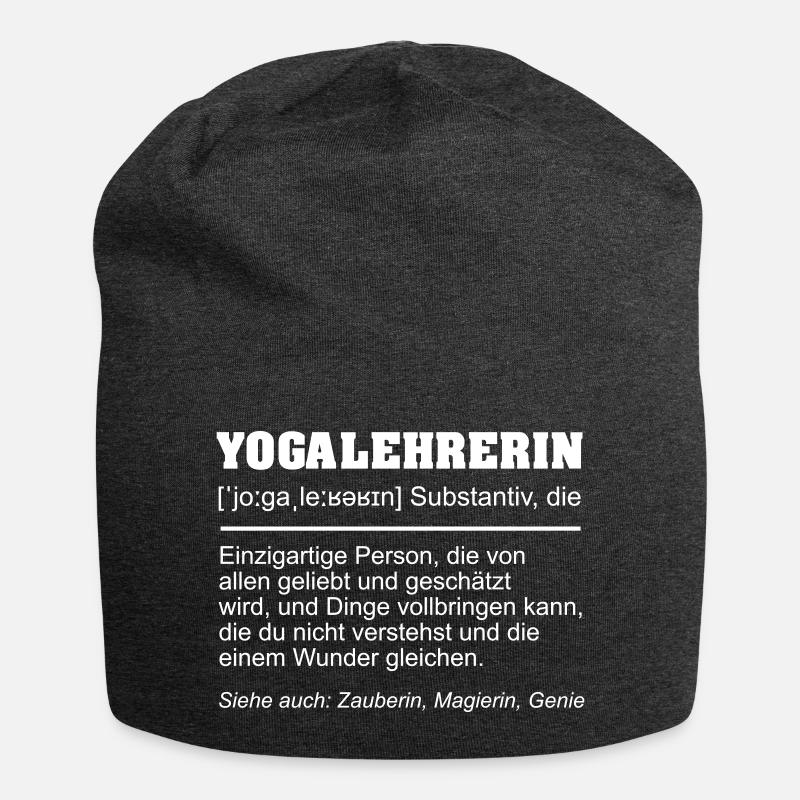 Yogalehrerin Definition lustig - Jersey-Beanie - Anthrazit