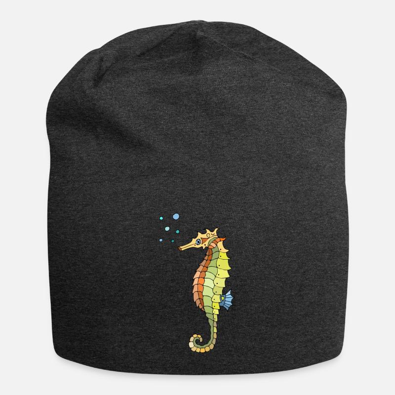 Seepferdchen - Jersey-Beanie - Anthrazit