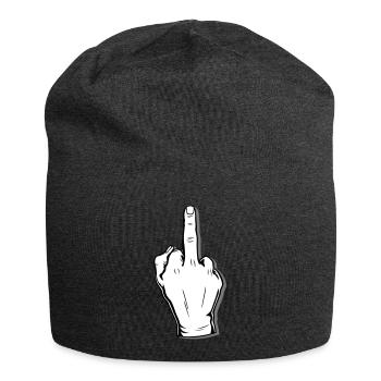 Doigt moyen doigt doigt puant baise You - Bonnet en jersey - charbon - Devant