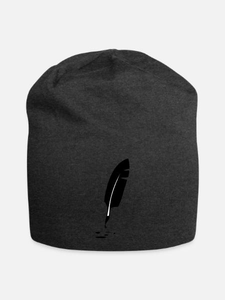 Schriftsteller Feder - Jersey-Beanie - Anthrazit