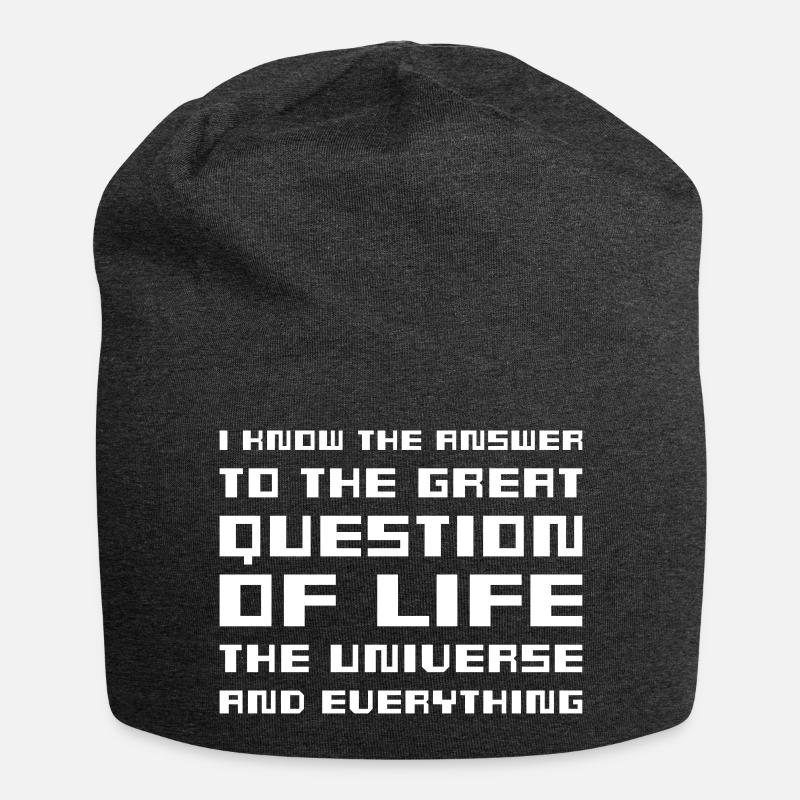 I know the answer - Hitchhiker's Guide - Jersey-Beanie - Anthrazit