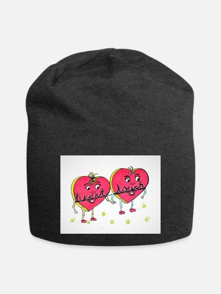 Herzen - heart touch - Jersey-Beanie - Anthrazit