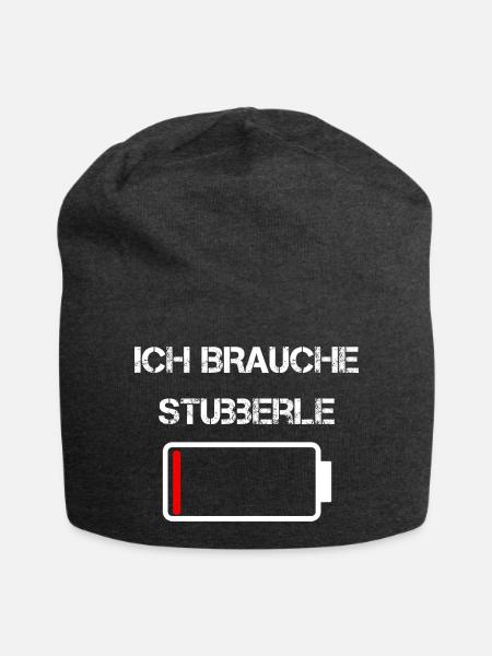 Sächsische Küche | Ich brauche Stubberle - Jersey-Beanie - Anthrazit