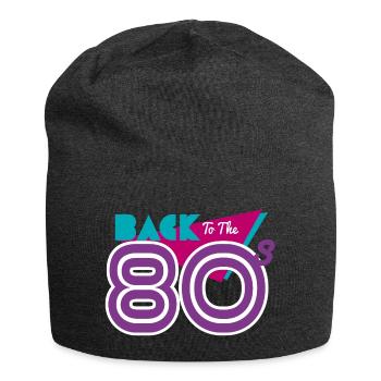 Zurück in die 80er Jahre - Jersey-Beanie - Anthrazit - Vorne