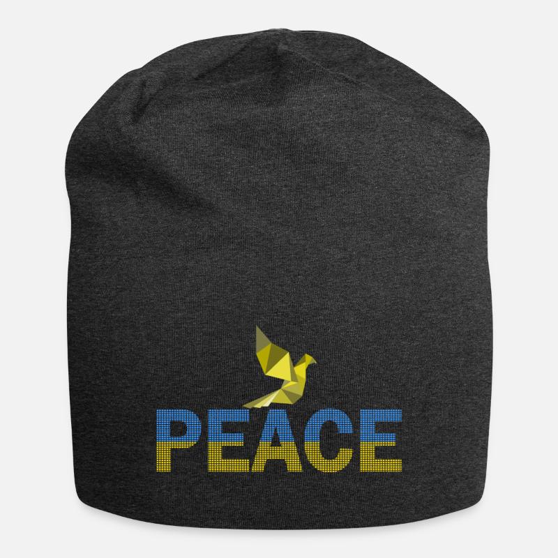 Peace Dove Dot Design - Jersey-Beanie - Anthrazit
