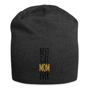 Cat Maman T-shirt maman cadeau de la fête des mères - Bonnet en jersey - charbon - Devant
