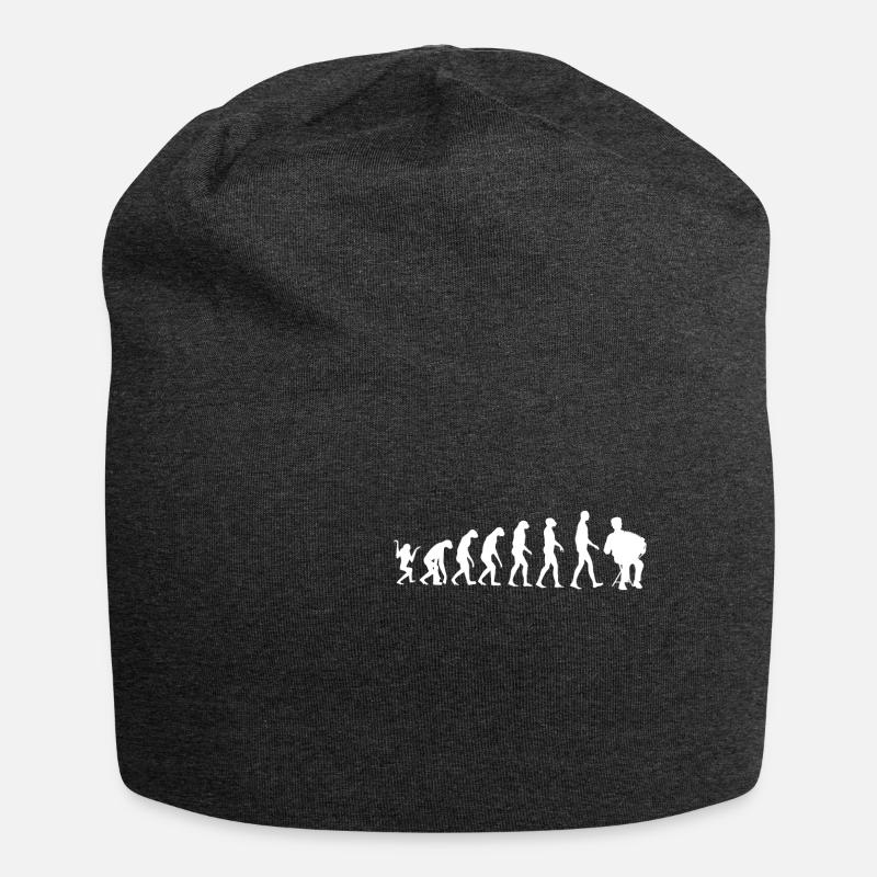 Accordion Akkordeon Evolution Musik neu Geschenk - Jersey-Beanie - Anthrazit