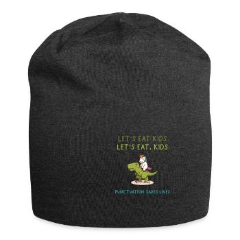 Funny Let's Eat Kids La ponctuation sauve des vies - Bonnet en jersey - charbon - Devant