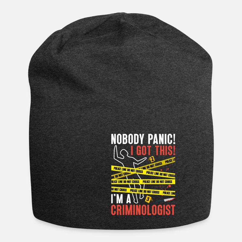 Spurensicherung - Kripo Polizei Kriminaltechnik - Jersey-Beanie - Anthrazit