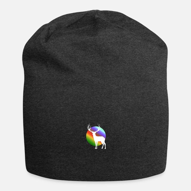 Cerf blanc - Bonnet en jersey - charbon
