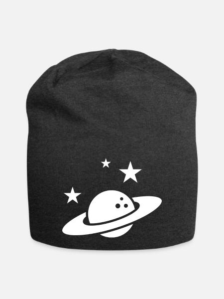 Milchstraße Planeten - Jersey-Beanie - Anthrazit