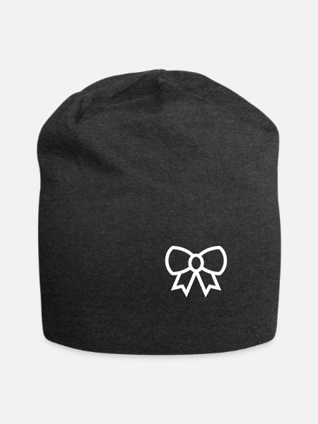 Schleife - Jersey-Beanie - Anthrazit