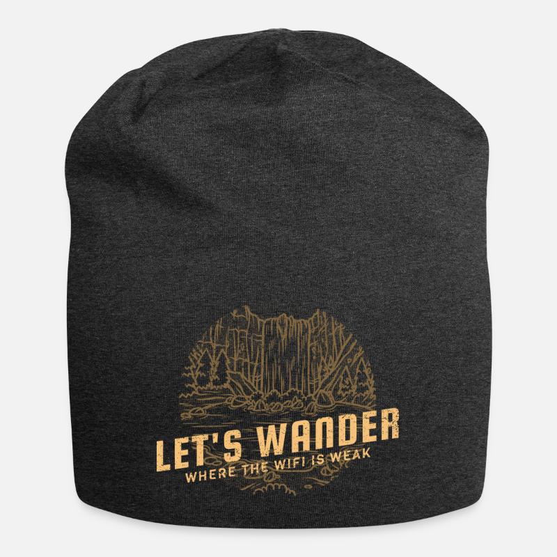 Let's wander where the WiFi is weak. - Jersey-Beanie - Anthrazit