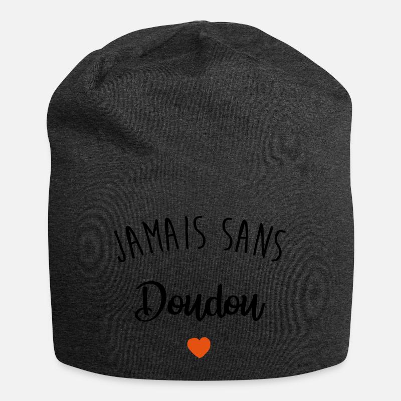 never without a blanket - Jersey Beanie - charcoal grey