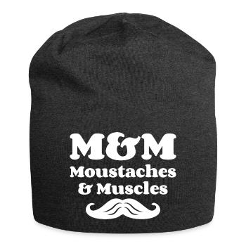 M&M (Moustaches & Muscles) - Bonnet en jersey - charbon - Devant