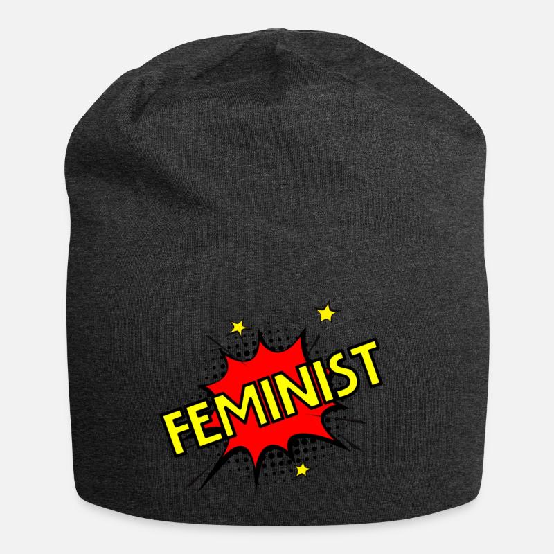 Féministe - Bonnet en jersey - charbon