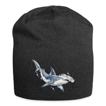 Tiefsee Hai Illustration - Jersey-Beanie - Anthrazit - Vorne