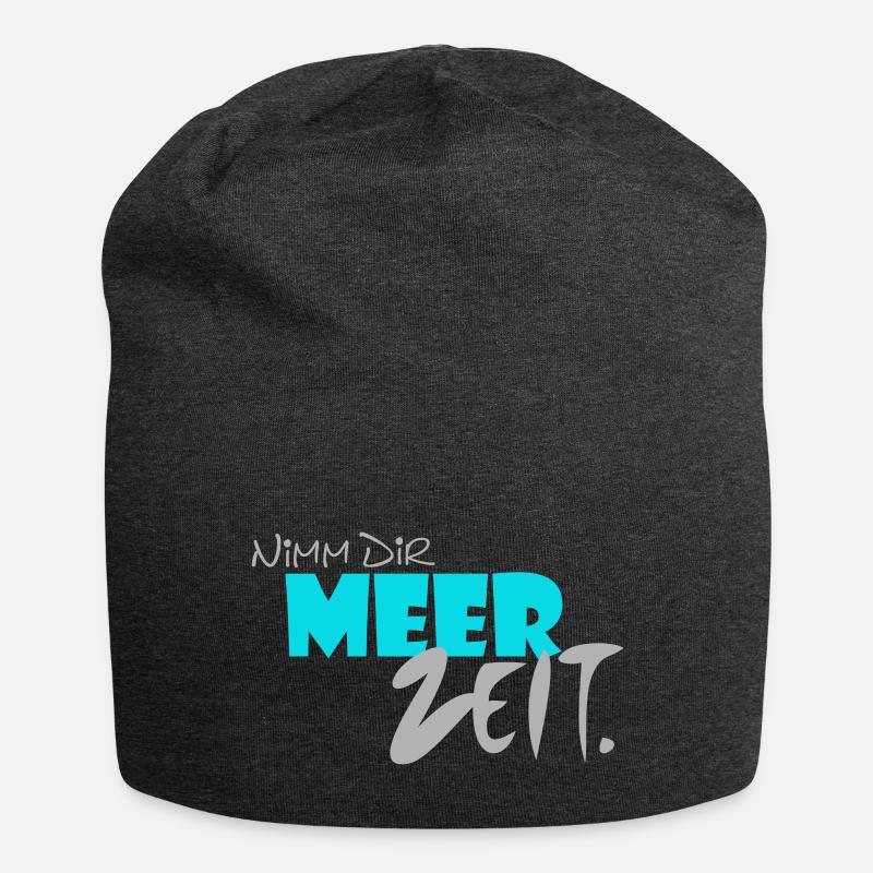 Nimm Dir MEER ZEIT. - Jersey-Beanie - Anthrazit