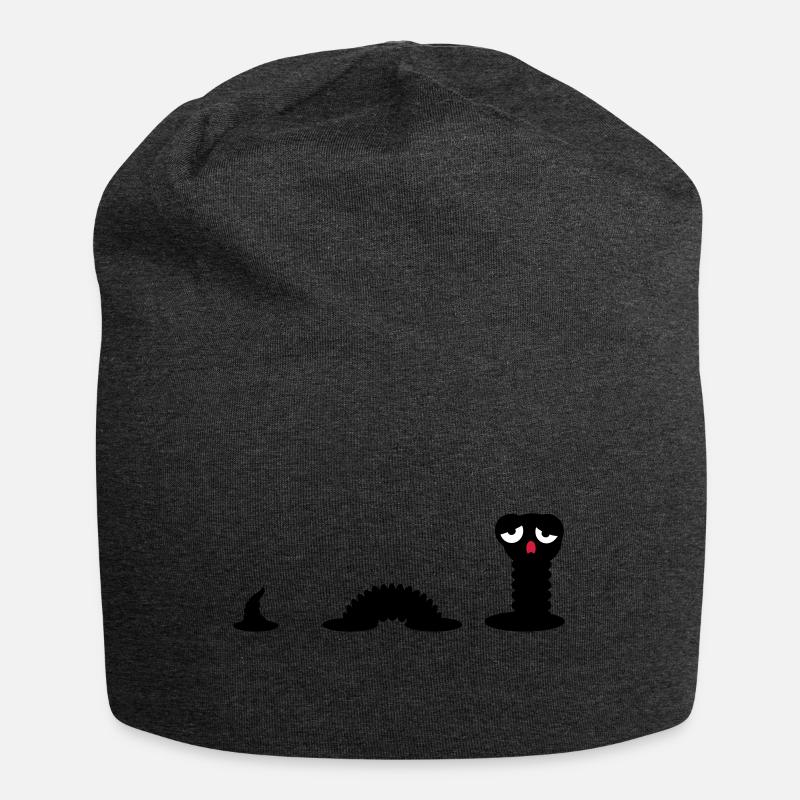 Früher Wurm / Early Worm (3c) - Jersey-Beanie - Anthrazit
